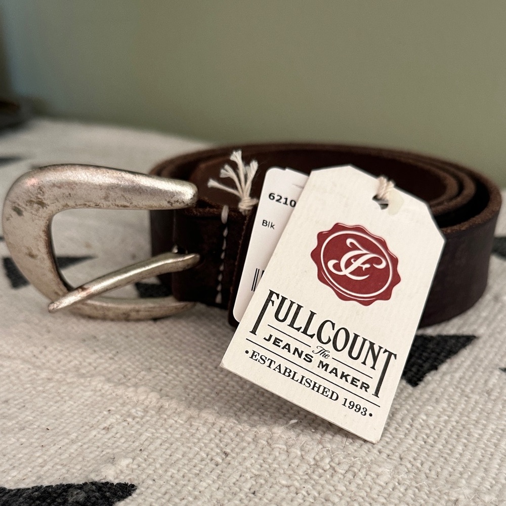 ✨SOLD✨Fullcount wild leather belt in dark brown